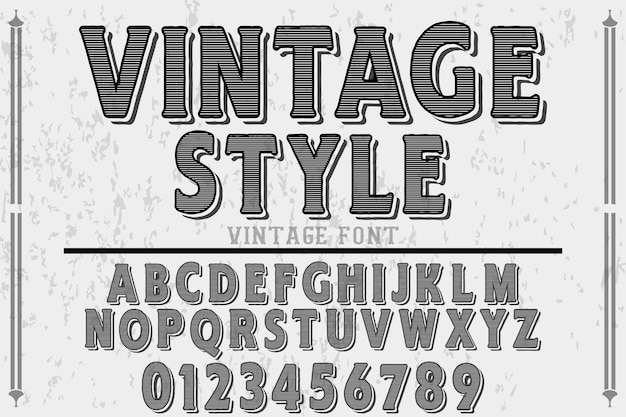 Vintage-Stil Alphabet Schriftbild Design