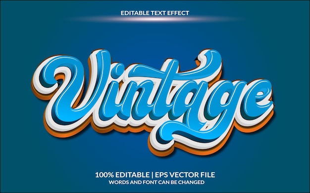 Vintage-Text-Effekt mit grafischem Stil und bearbeitbar