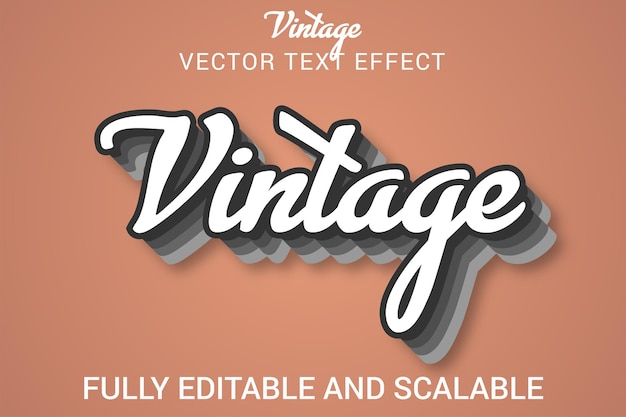 Vektor vintage-texteffekt