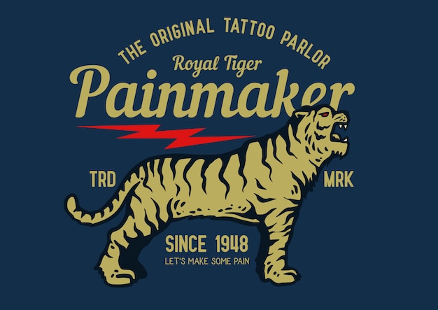 Vintage tiger label