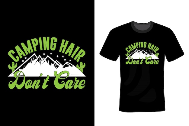 Vintage typografie des camping-t-shirt-designs