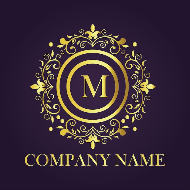 Vintage- und Luxus-Logo-Vorlage Premium Vector Royalty