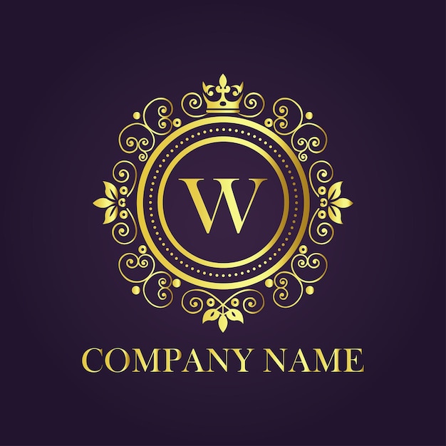 Vintage- und Luxus-Logo-Vorlage Premium Vector Royalty
