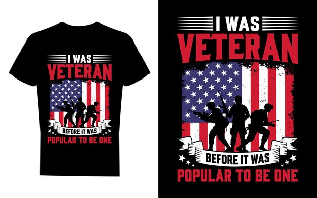 Vintage Veteran T-Shirt Design Vektorkunst mit Grafiken