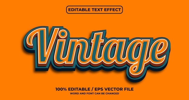 Vintager editable text-effekt