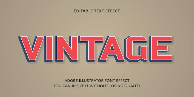 Vintager editable text guss-effekt