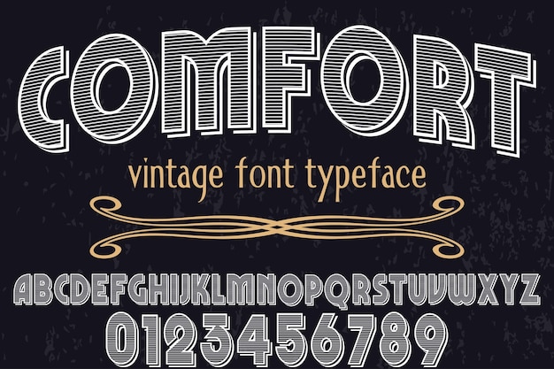 Vintager typografie-schriftart-grafikartkomfort