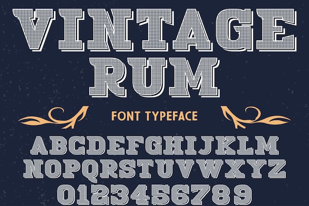 Vintager Typografie-Schriftartrum