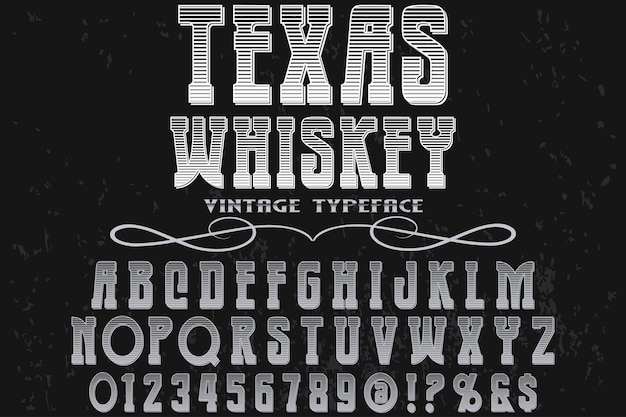 Vintages Guss-Etiketten-Design Texas