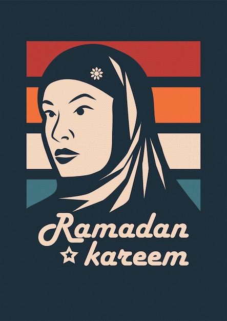 Vintages ramadan-plakat