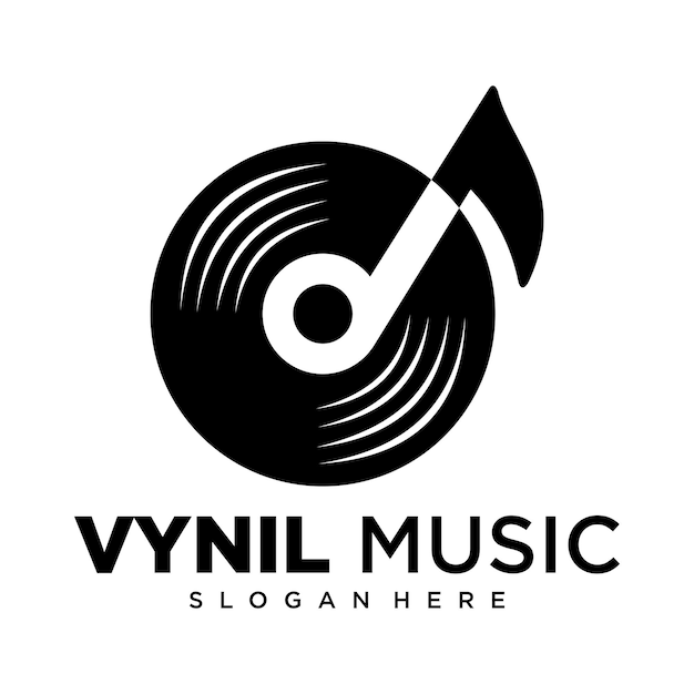 Vektor vinyl-musik-logo-design