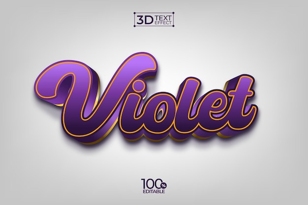 Violetter 3D-Texteffekt