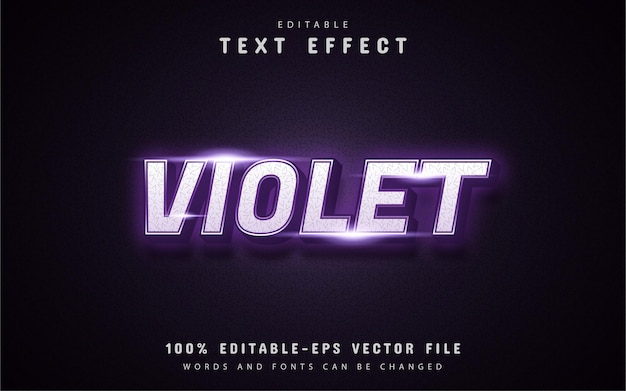 Violetter neonstil-texteffekt