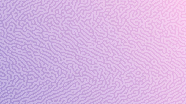 Violetter Turing-Reaktionsverlaufshintergrund Abstraktes Diffusionsmuster mit chaotischen Formen Vektor-Illustration