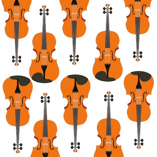 Violine musikinstrument muster