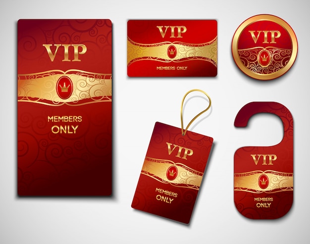 Vip karten design vorlage