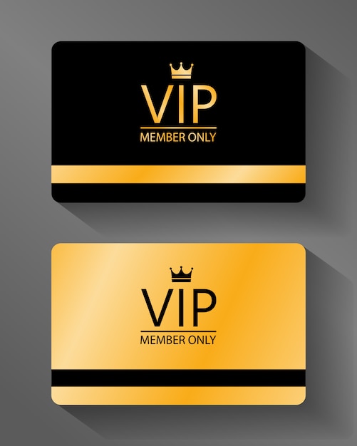 VIP-Mitgliedskarte Gold und Schwarz