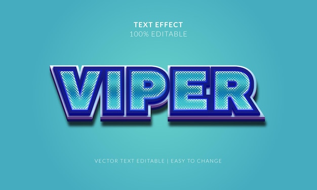 Viper 3d bearbeitbarer Texteffekt