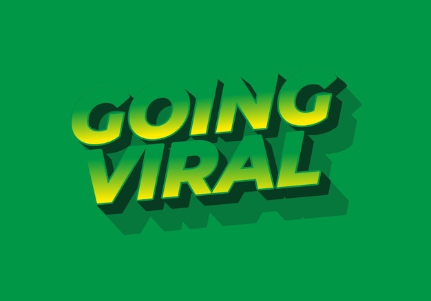 Viraler Text-Effekt im 3D-Stil mit modernen Farben