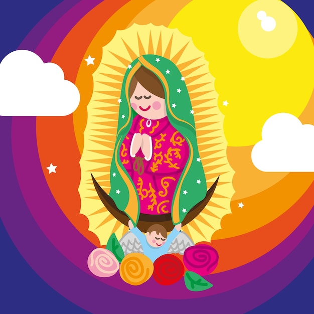 Vektor virgen de guadalupe