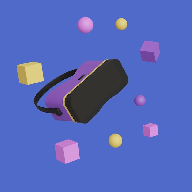 Virtuelles Spielkonzept realistischer 3D-Objekt-Cartoon-Stil