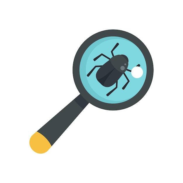 Virus-Bug-Symbol Flache Illustration des Virus-Bug-Vektorsymbols für Webdesign