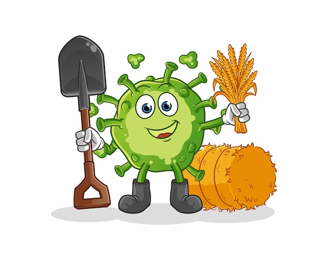 Virus farmer maskottchen