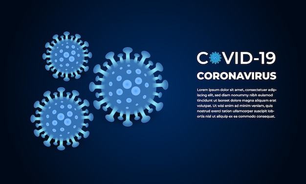 Viruskorona auf einem dunkelblauen hintergrund. corona-virus-infektion covid-19. coronavirus 2019-ncov dunkler hintergrund.