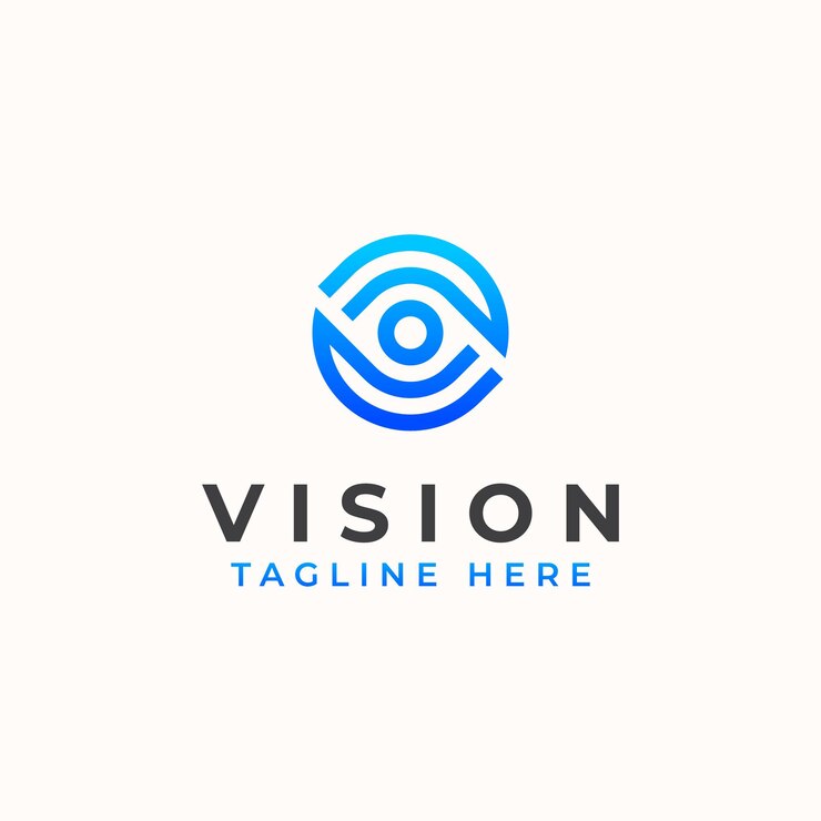 Vision Eye Monogramm Konzept Logo Vorlage