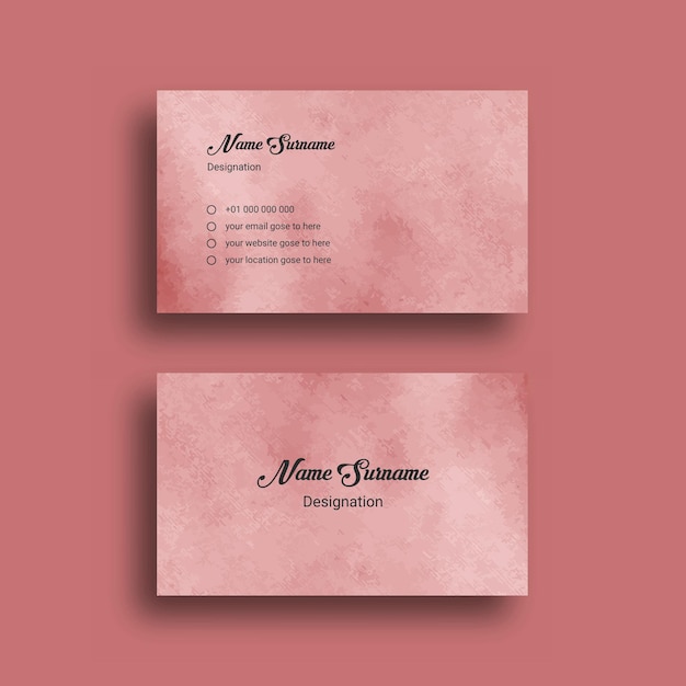 Visitenkarte, mit abstrakter Splash Aquarell Hintergrund Design Vorlage