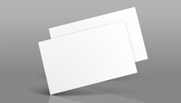 Visitenkarten-Mockup für Ihre Design-Vorlage Leere Kreditkartenname Leere weiße Geschenkkarte