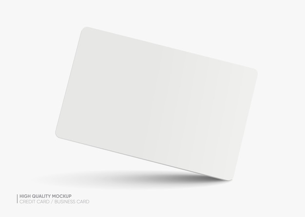 Visitenkarten-Mockup für Ihre Design-Vorlage Leere Kreditkartenname Leere weiße Geschenkkarte