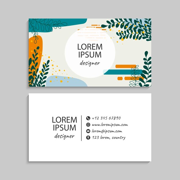 Visitenkarten-Set. Vektor-Illustration. EPS10