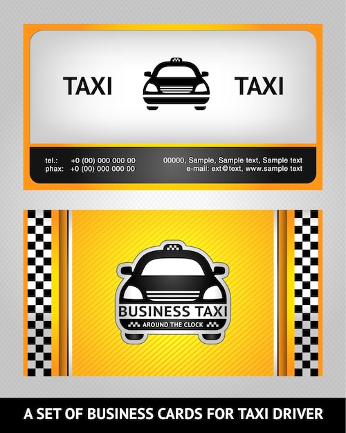 Visitenkarten Taxi - Set