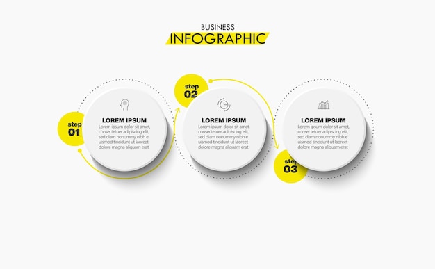 Visualisierung von geschäftsdaten. timeline-infografik-vorlage