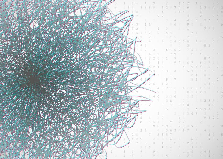 Vektor visualisierungshintergrund technologie für big data künstlich in