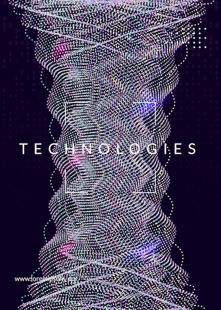 Visualisierungshintergrund Technologie für Big Data künstlich in