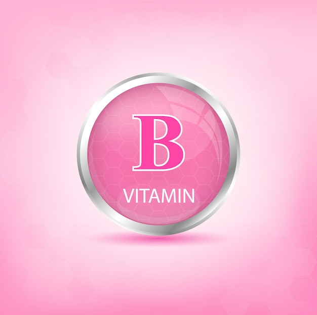 Vitamin b6 symbol struktur rosa substanz körperpflege beauty-konzept drug business concept