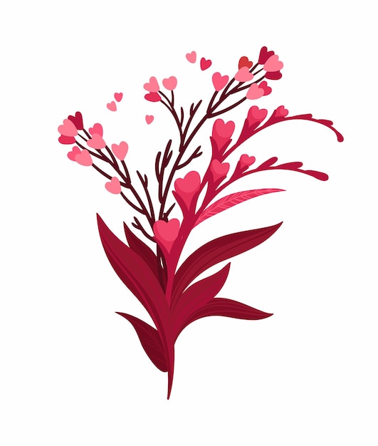 Viva magenta blumenarrangement blühende rote und rosa frühlingsblumen