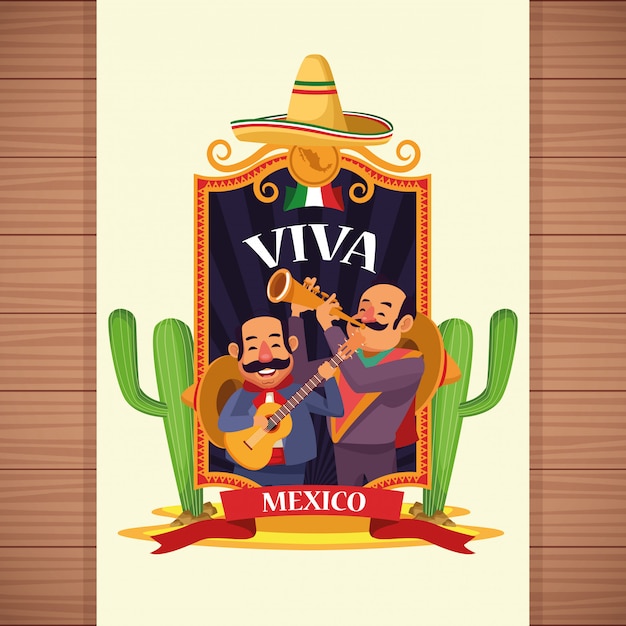 Vektor viva mexiko cartoons