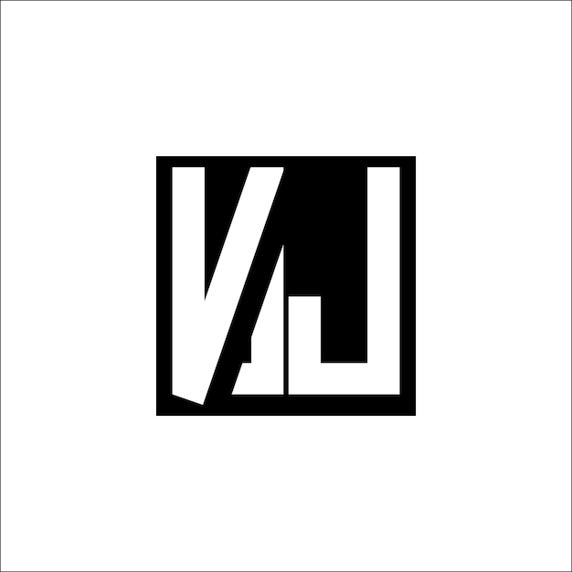 VJ Moderne Buchstabenkombination Logo Minimalistisches Design
