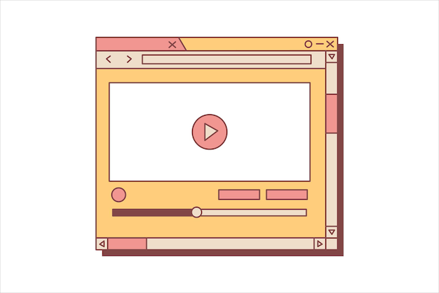 Vlog-Videorahmen-Aufkleber-Design