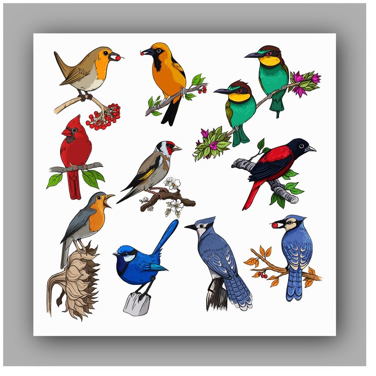 Vektor vögel illustrationen vögel vektoren