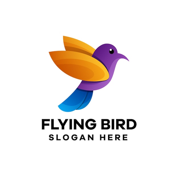 Vogel-farbverlauf-logo-design