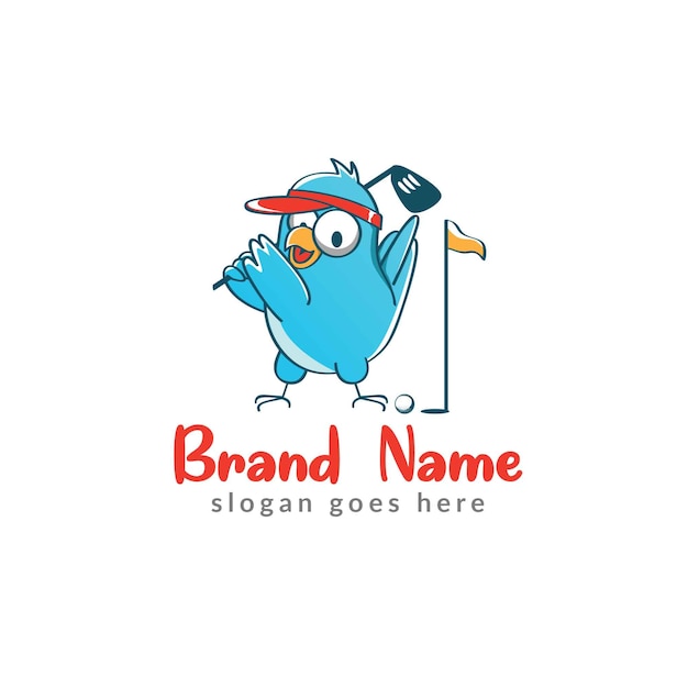 Vektor vogel logo golf