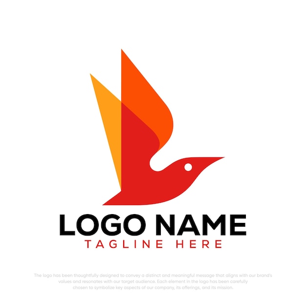 Vogel-logo, vogel-abstraktes logo, vektor-logo-tempel