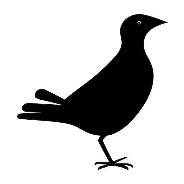 Vektor vogel-silhouette-design auf weißem hintergrund vektor