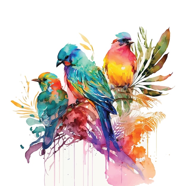 Vogelillustration Aquarell 3