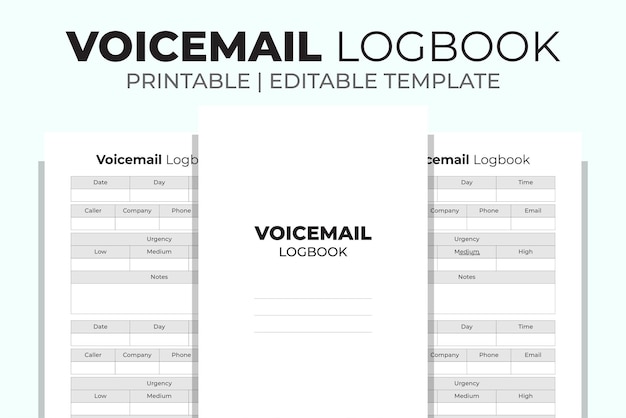 Vektor voicemail-logbuch kdp interior