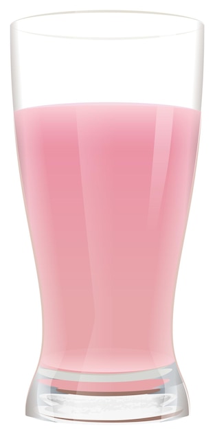 Volles Glas Milch-Erdbeer-Cocktail